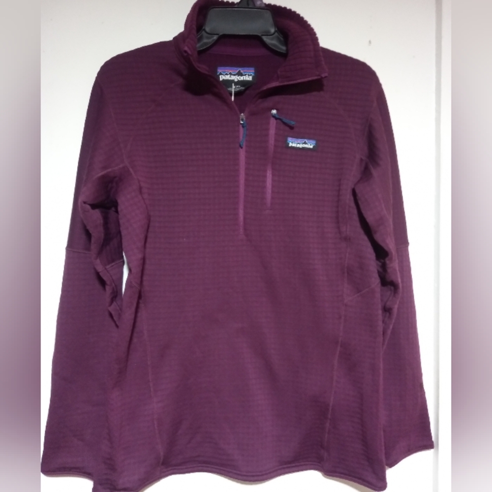 ⭐ PATAGONIA R1 PULLOVER NIGHT PLUM WAFFLE PULLOVER JACKET WOMEN'S SIZE MEDIUM